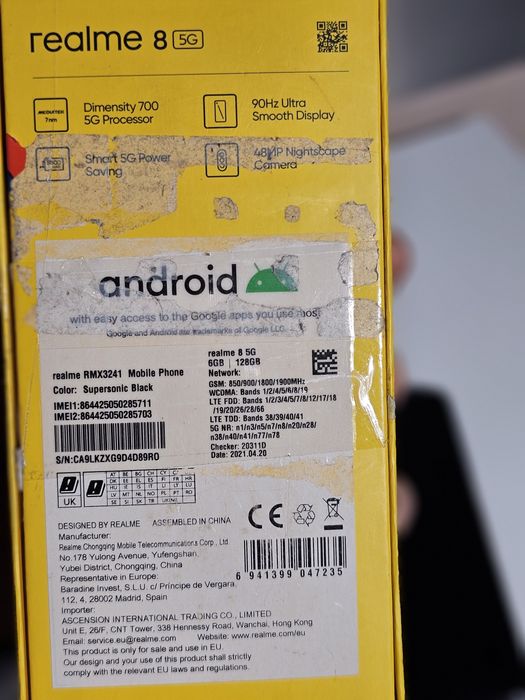 Смартфон Realme 8 5G 6/128GB