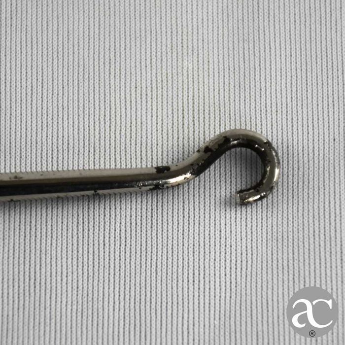 Gancho para botões / cordões (buttonhook) prata portuguesa, séc. XIX
