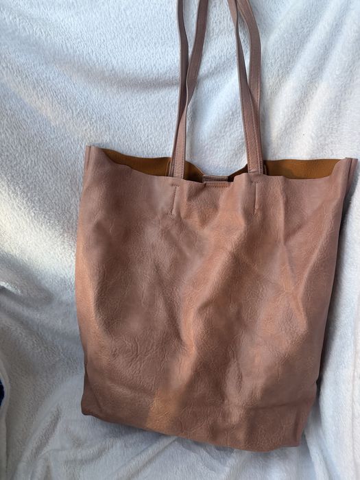 Duża różowa torba shopperka