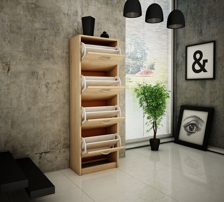 NOWA szafka na buty z 4 klapami 152x50x28