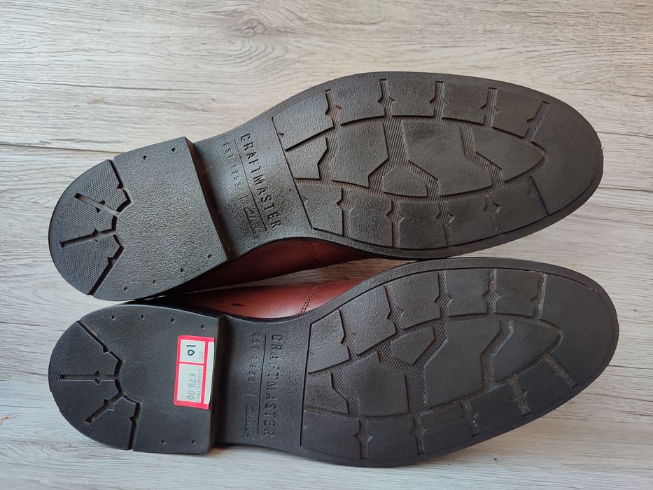 Clarks 44р туфли мужские Новые лоферы кожаные Индия