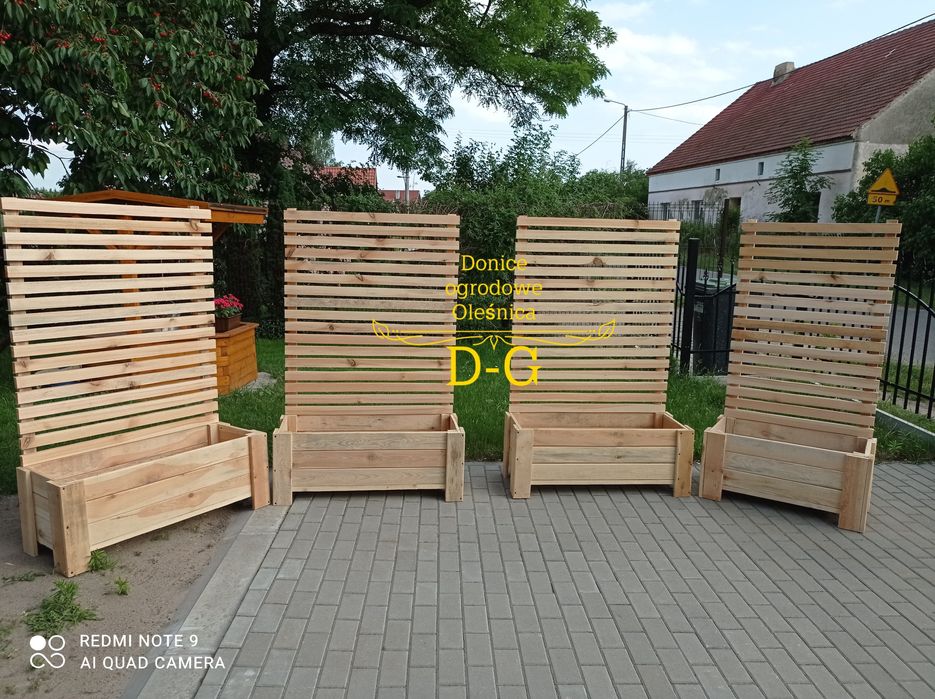 Donice-kwietniki ogrodowe drewniane