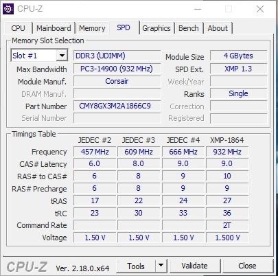Оперативна память Ddr3 8 Gb (2*4Gb) 1866MHz