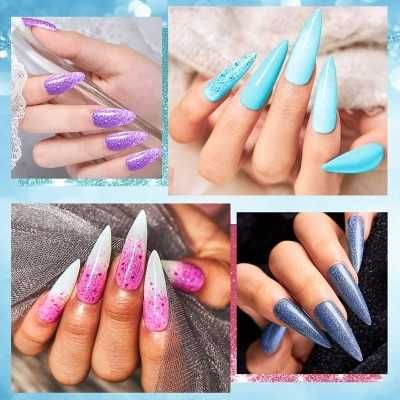 Kit Unhas Polygel 7 Cores Base Top Coat Pincel 100 moldes + Acessórios