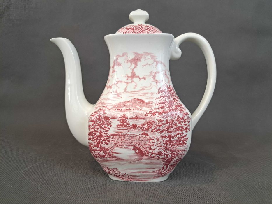 Angielski dzbanek porcelanowy do kawy lub herbaty Crown Ducal