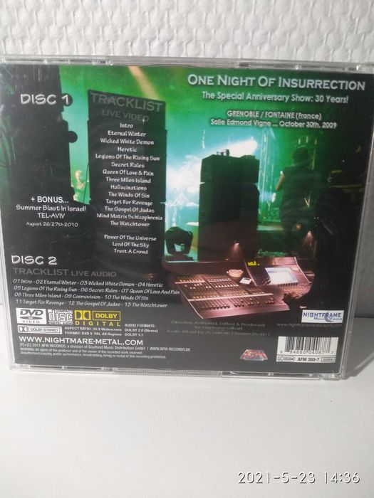 Album Cd + DVD Nightmare One night of insurrection