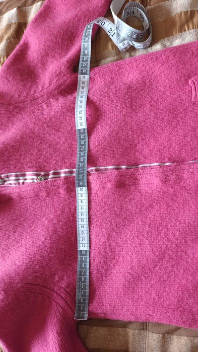 Casaco de lã em rosa