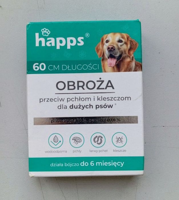 Obroża przeciw pchłom i kleszczom dla psów 1 szt.