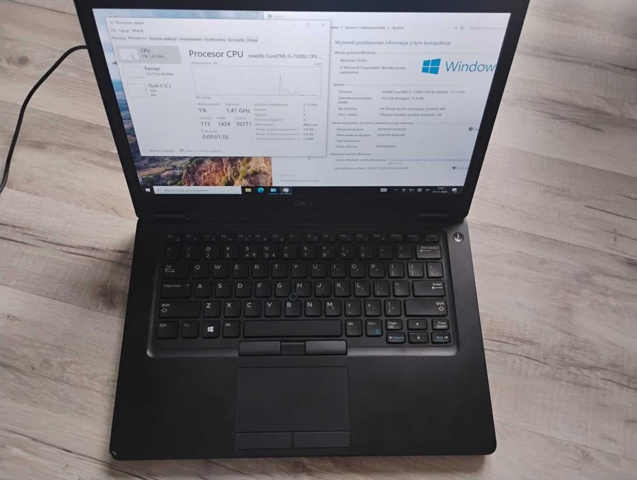 Laptop Dell Latitude 5490 i5 / 16GB RAM / Dysk 512GB