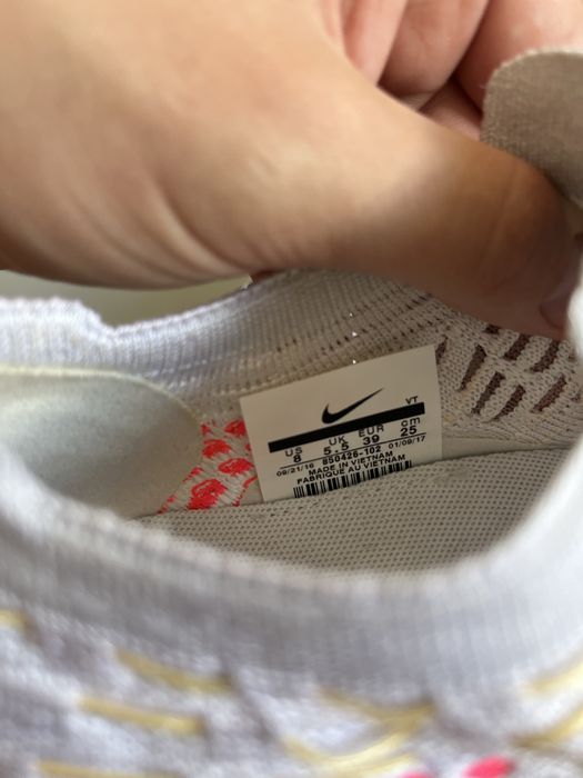 Nike air zoom fearless flyknit white react pegasus 39(24.5cm)