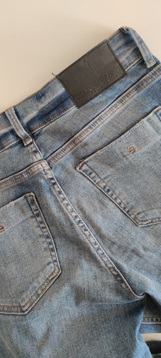 Jeansy Zara 36 S blue lampas cyrkonie