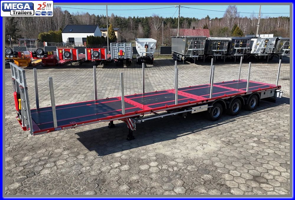 Platforma BPW 19,5 - budowlana 13.60 m, ADR EX2, EX3, FL !!!  Z PLACU ! - Podłoga OMEGA zamki do kontenerów 20, 30, 40 Ft, kłonice !