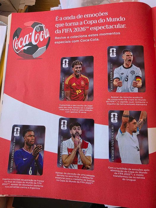 Cromos coca, impressão em papel brilhante autocolante - Versão europeia
