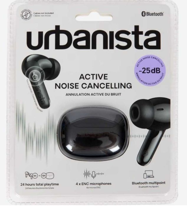 Bezprzewodowe słuchawki douszne Urbanista Santiago ANC 4 x ENC