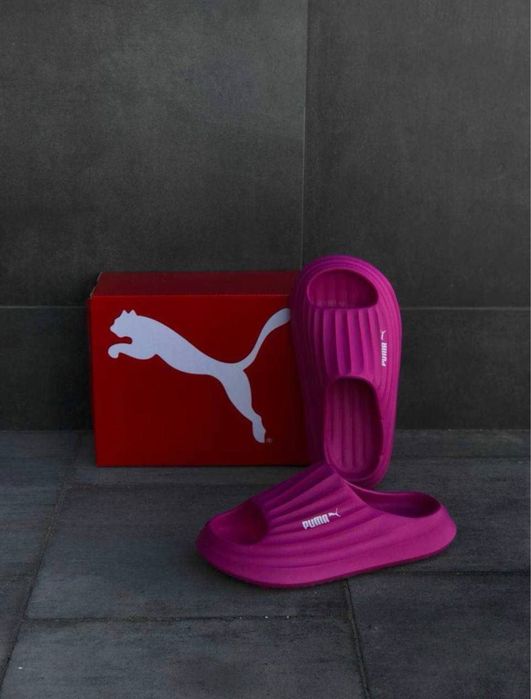 Женские сабо Puma летние | Легкие цельнолитые шлепанцы | Размеры 35–41 | Цвет фуксия