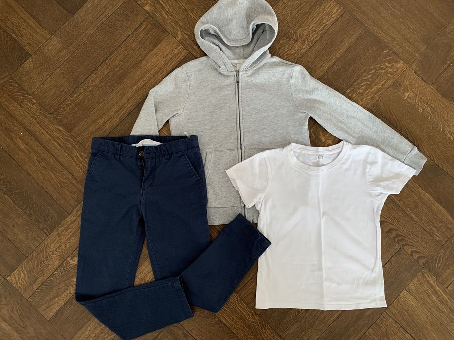 Bluza koszulka spodnie H&M 128 cm