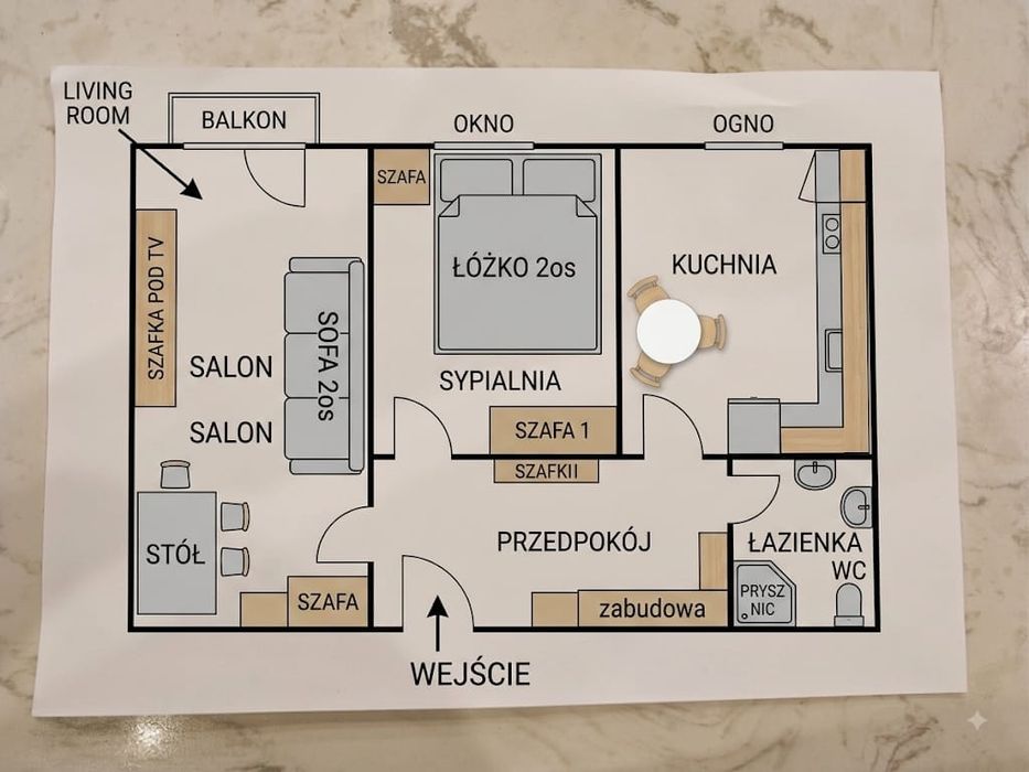 2 pok, 40m2 przy Metro Raclawicka, Stary Mokotow