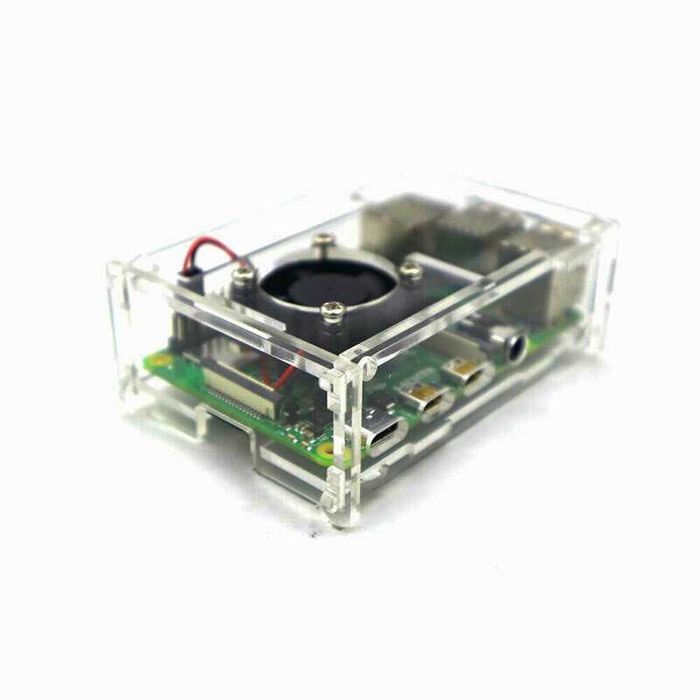 NOVO - ELECROW Caixa Raspberry Pi 4 / 4B + Ventoinha | Fan