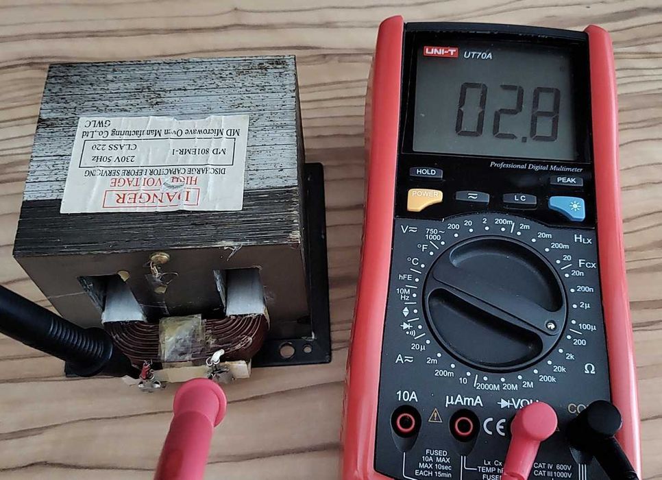 Transformator z mikrofalówki MD801-EMR-1 800W zgrzewarka