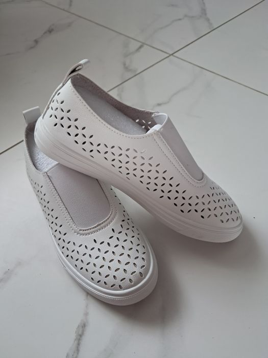 Туфлі літні кожані