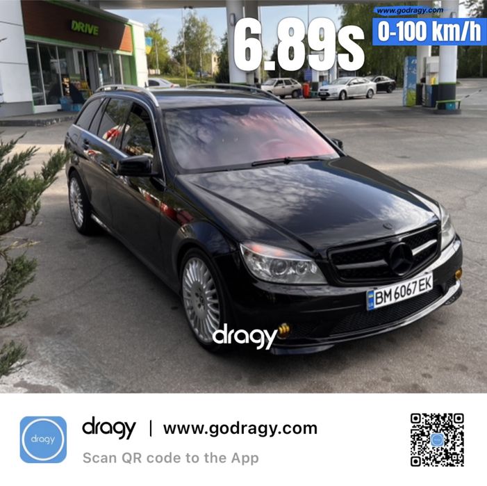 Оренда Dragy, замір динаміки авто, 0-100, 100-200, 402м