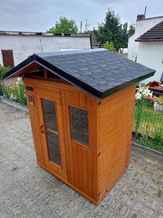Sauna zewnetrzna ogrodowa fińska sucha SZKLANA HARVIA 3os 230V nowa