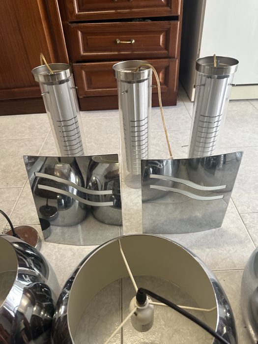 Conjunto candeeiros teto e parede