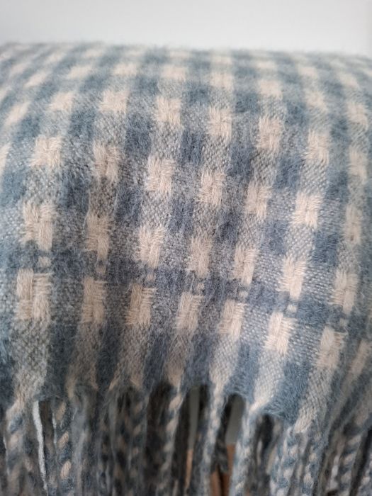 Zara home koc żakardowy z frędzlami