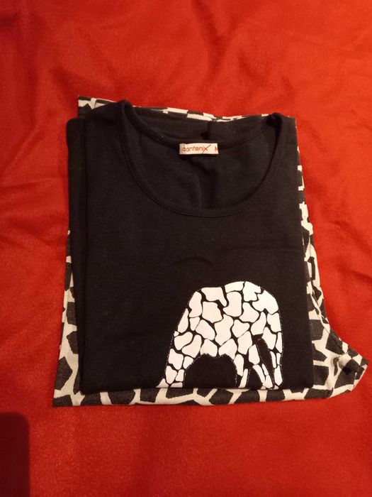 Pijama de raparigďa - preto e branco - M - Confenix