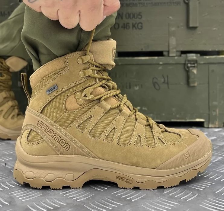 Ботинки Salomon Quest 4D GTX Forces 2 Coyote | Тактические берцы