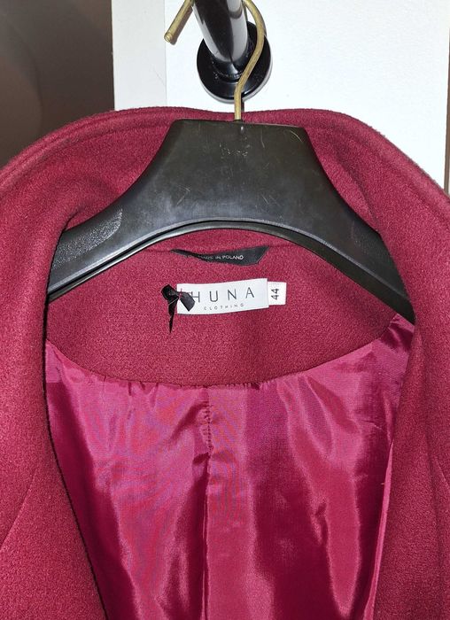 Płaszcz HUNA Czerwony/Bordowy 44