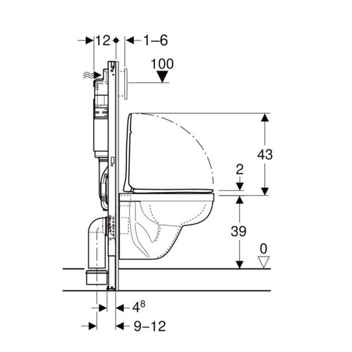 Geberit - інсталяція + підвісний унітаз+клавіша біла– новий, оригінал!