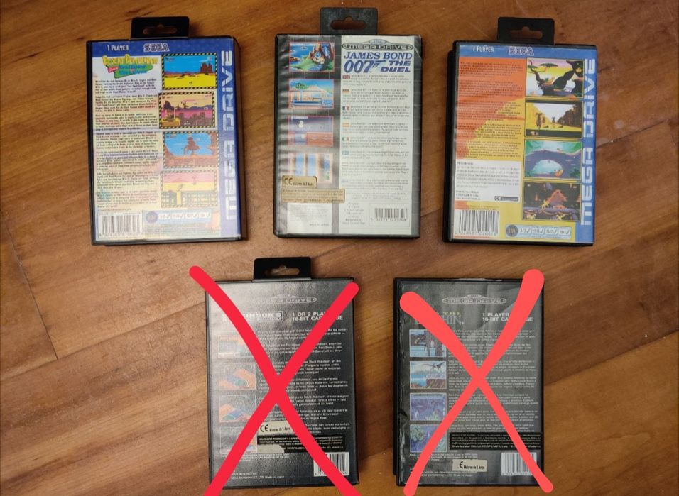 Vários jogos da Sega para Mega Drive