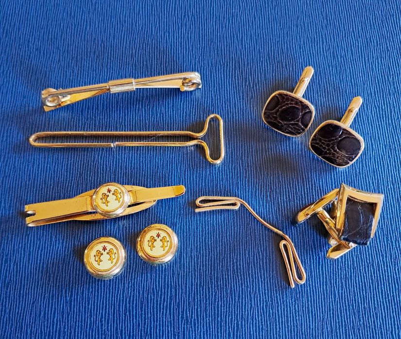 Alfinetes Gravata e Botões Punho Vintage