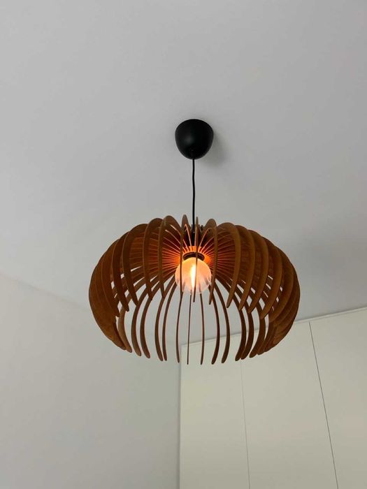 Wooden Slatted Pendant Light