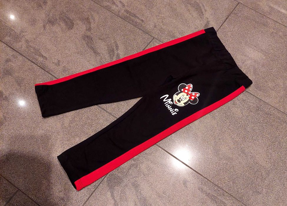 Nowe bawełniane leginsy Myszka Minnie r 104/110
