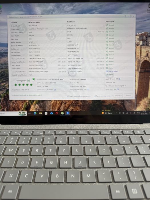 iPad Mini 6 64gb Wi-Fi Gray (на запчасти) (32)