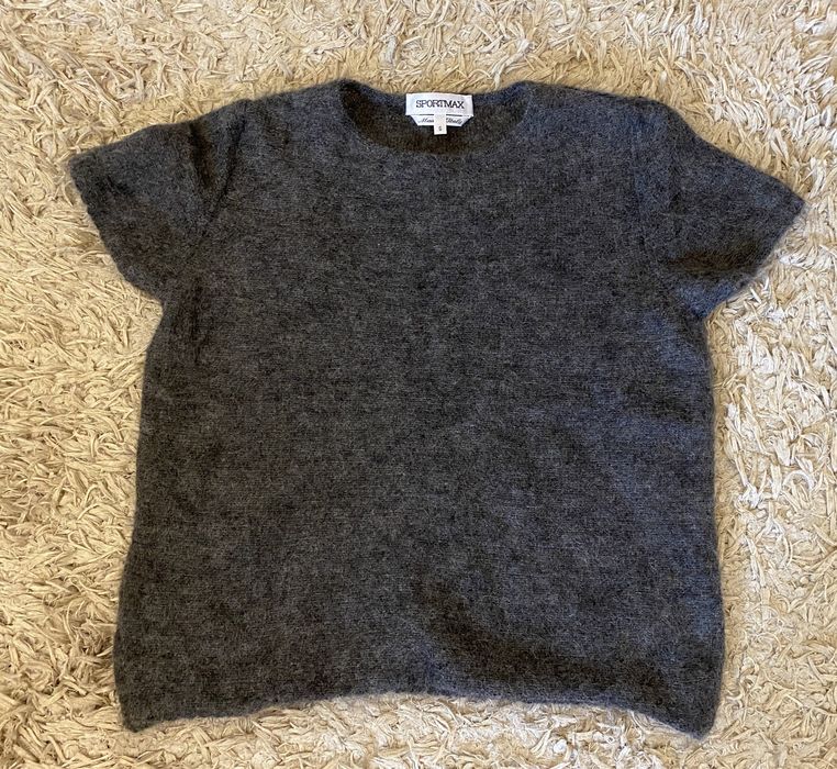 Sweter Sportmax szary, pudełkowy fason, XS, S