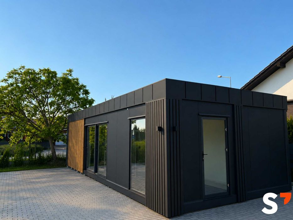 Kontener /Pawilon /  Dom Modułowy , biurowy, magazynowy, kosmetyczny 11x5 – Dowolny wymiar | Firma STAGO