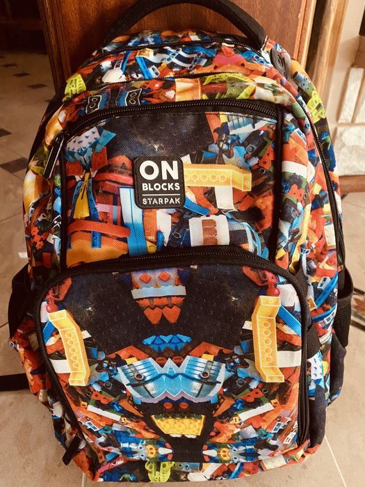 Plecak szkolny klocki