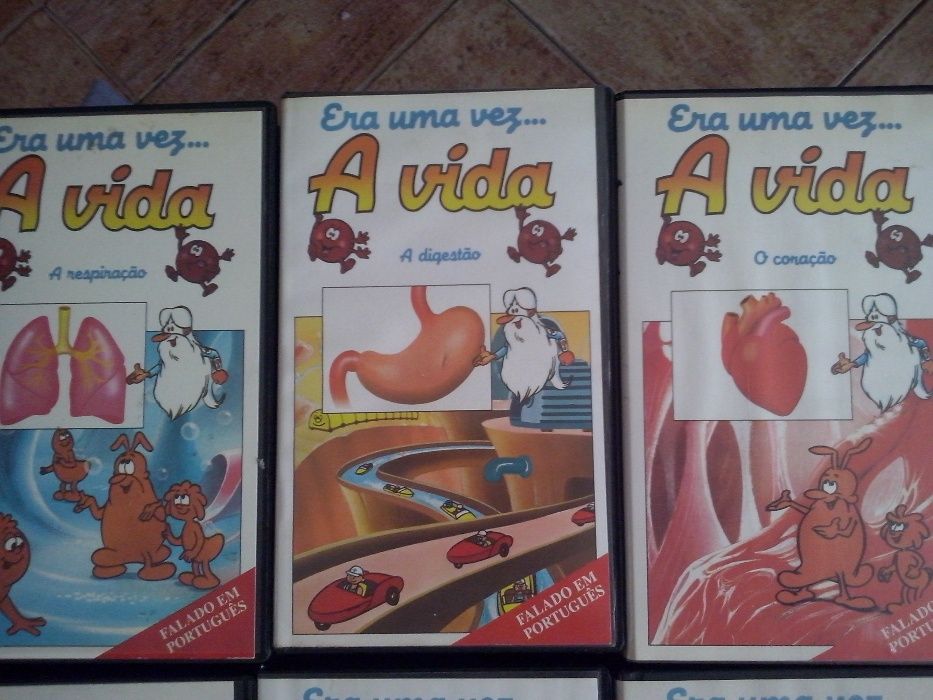colecção, de cassetes video vhs, era uma vez, A vida