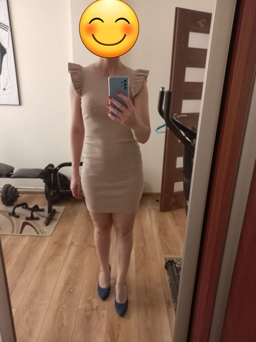 Sukienka beżowa CANDYTM roz S (NOWA)