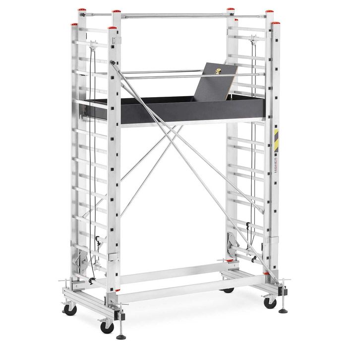 Rusztowanie Aluminiowe Jezdne Wysuwane na Linke wys rob 4,40m