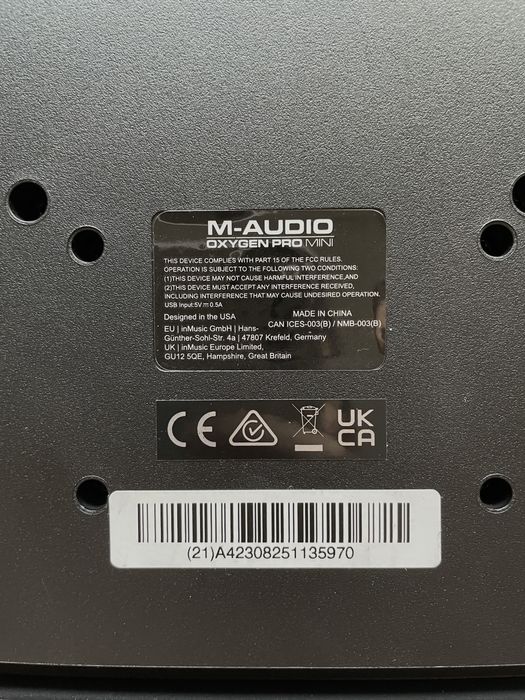 M-AUDIO oxygen pro mini - kontroler usb