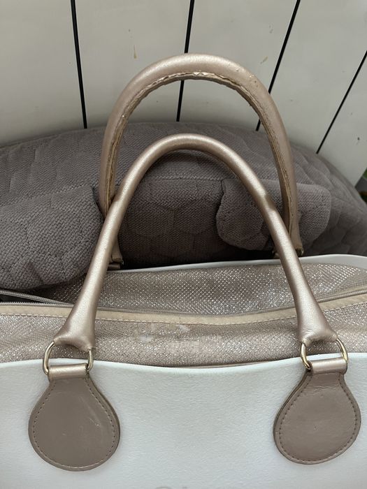 OBAG szampańskie złote uchwyty micro tubolare i organizer Nomi mini