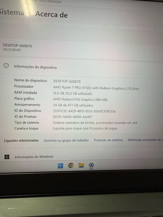 Portatil Lenovo ThinkPad T14s Gen1
