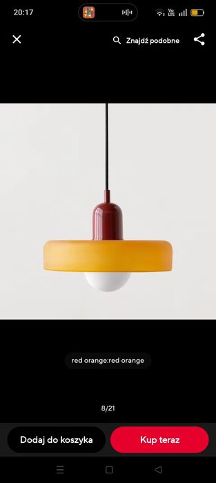 Lampa sufitowa  wisząca