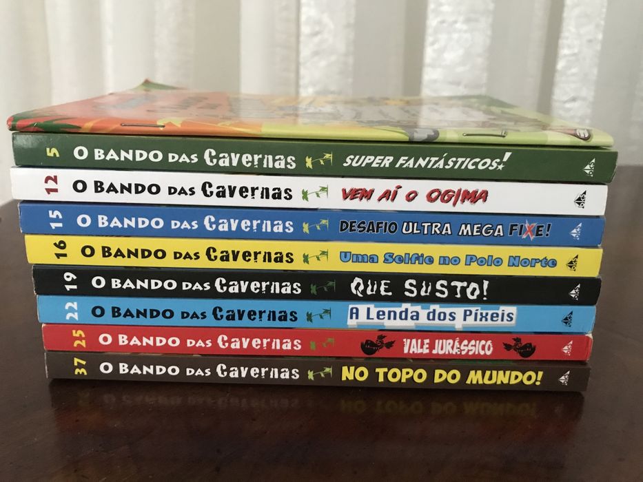 O Bando das Cavernas volume 5, 12, 15, 16, 19, 22, 25, 37 e gramática