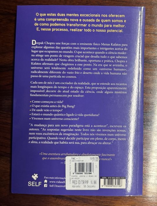 3 Livros Novos Deepak Chopra