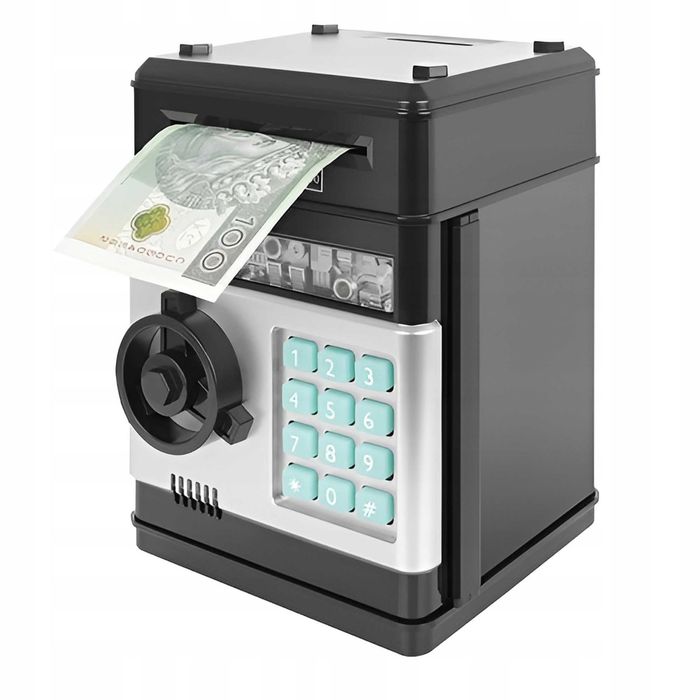 SKARBONKA Bankomat wpłatomat na PIN sejf zabawka dla dzieci banknoty